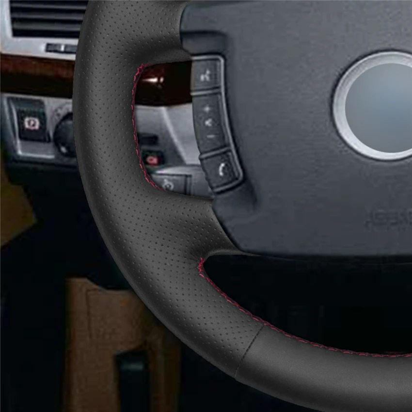 MEWANT черный чехол рулевого колеса автомобиля из натуральной кожи для BMW E65 E66 2001 2002