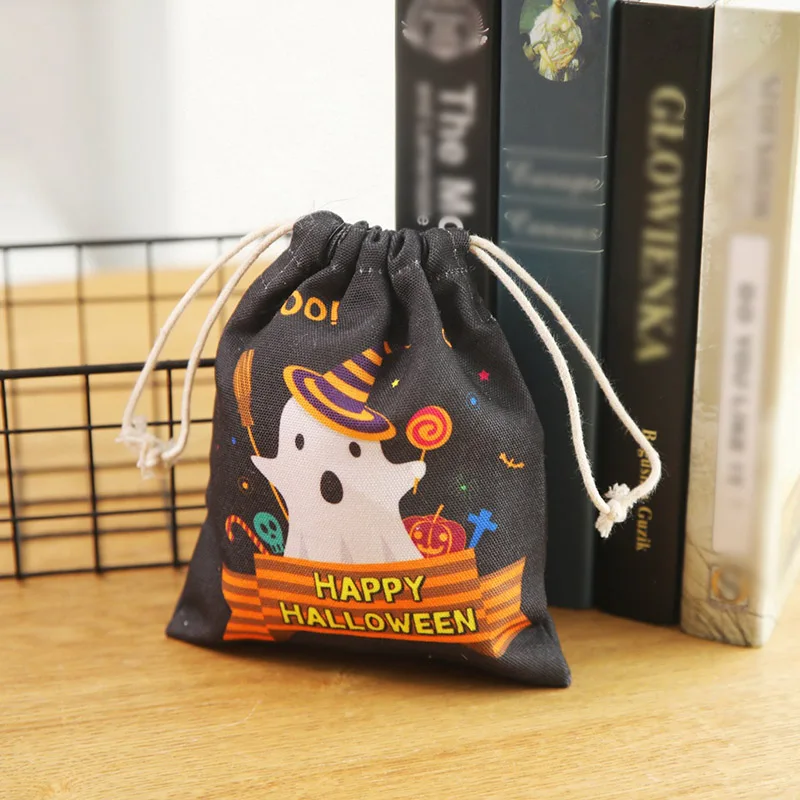 Сумки для Хэллоуина трюк или лечение Конфеты Drawstring мешочки детей подарки