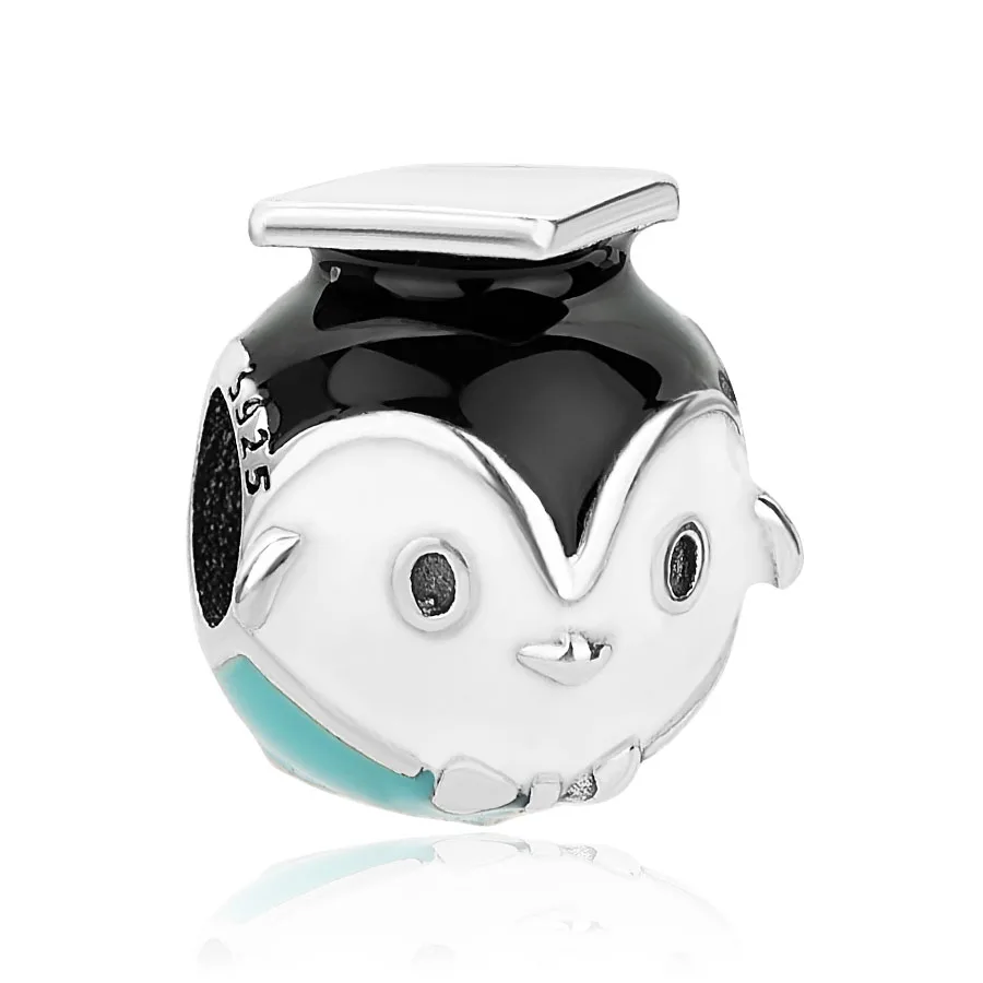 Новые серебряные бусины с бриллиантами сова счастливая кошка мальчишник Орел