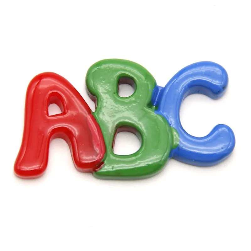 40*23*4 мм ABC 3d полимерные заколки для волос, аксессуары для украшения праздника diy 25 штук, материал ручной работы, 25Y8197