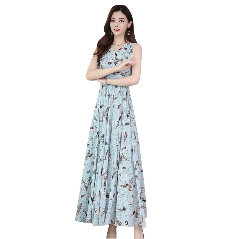 

Bohemian dress 2021 new summer chiffon dress female long temperament seaside holiday beach skirt