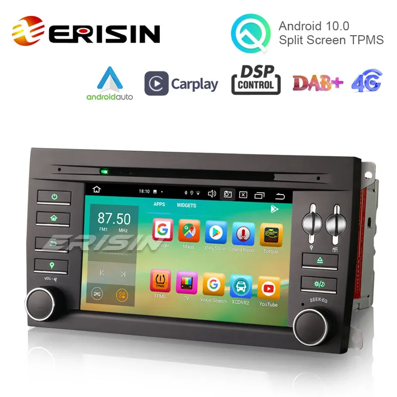 Автомагнитола erоформлена ES8197S 7-дюймовая Android 10 0 для Porsche Cayenne DSP CarPlay и Auto GPS TPMS DAB + 4G