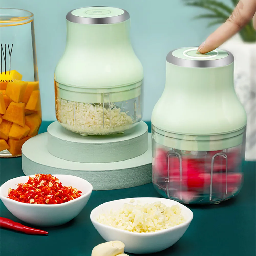 

100ml/250ml USB Charging Electric Mini Food Garlic Vegetable Chopper Grinder Press Masher Nut Meat Fruit Onion Crusher