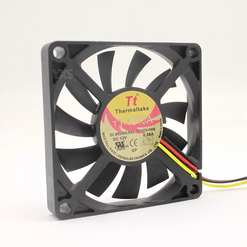 FD127010HB 7010 70*70*10 мм 7 см DC 12 В 0.36A Вентилятор охлаждения 3 провода TT-7010A | Электроника