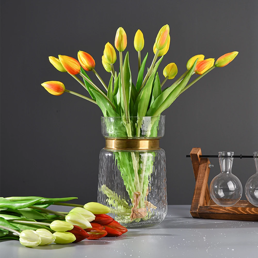 Европейский Стиль в форме тюльпана от бонсай искусственная Цветочная подделка