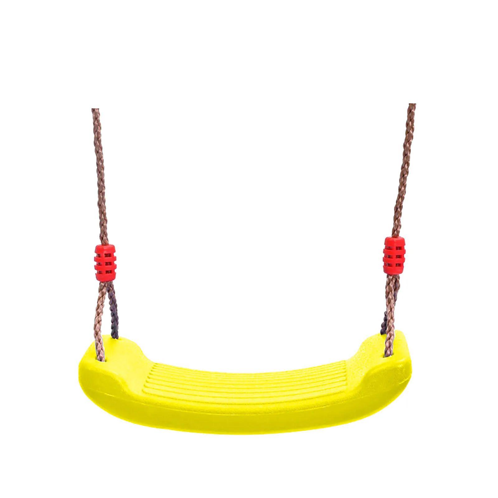 

Plastic Swing Elastic Swing Board Non-slip Teenager Swing Seat With Height Adjus Ropes Indoor Outdoor Toys Rainbow Curved Board