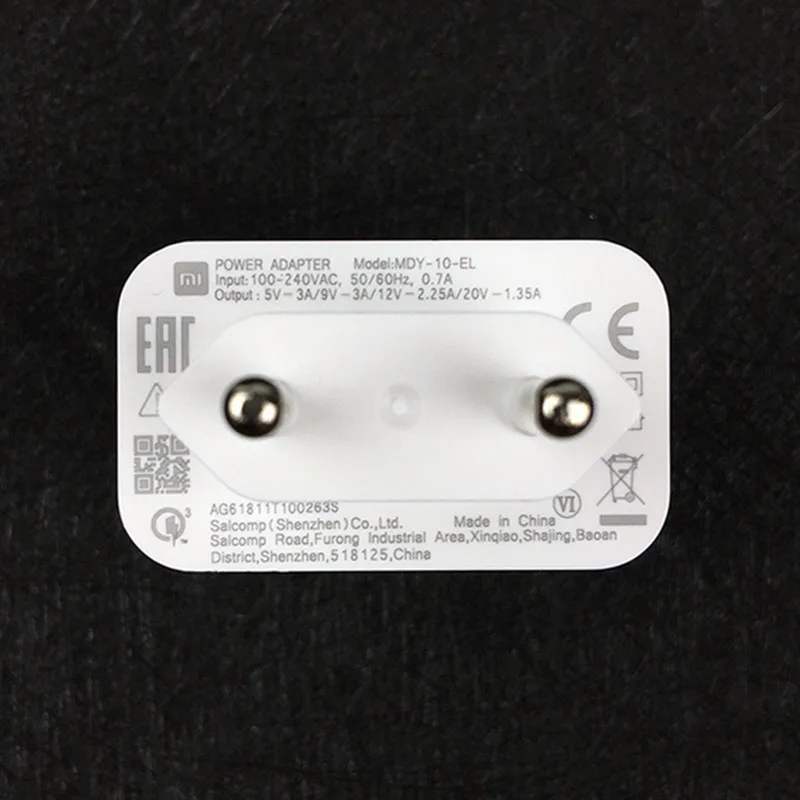 Xiao mi 27 Вт Оригинальное ЕС быстрое зарядное устройство QC 4,0 Turbo зарядка настенный адаптер питания usb c для mi 9 SE 9T CC9 MAX 3 mi x 3 Red mi note 7 k20