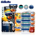 Бритвенные лезвия для Gillette Fusion5 мужские ручные бритвенные кассеты прямая бритвенная машина для бритья и замены мужской t-образной головки