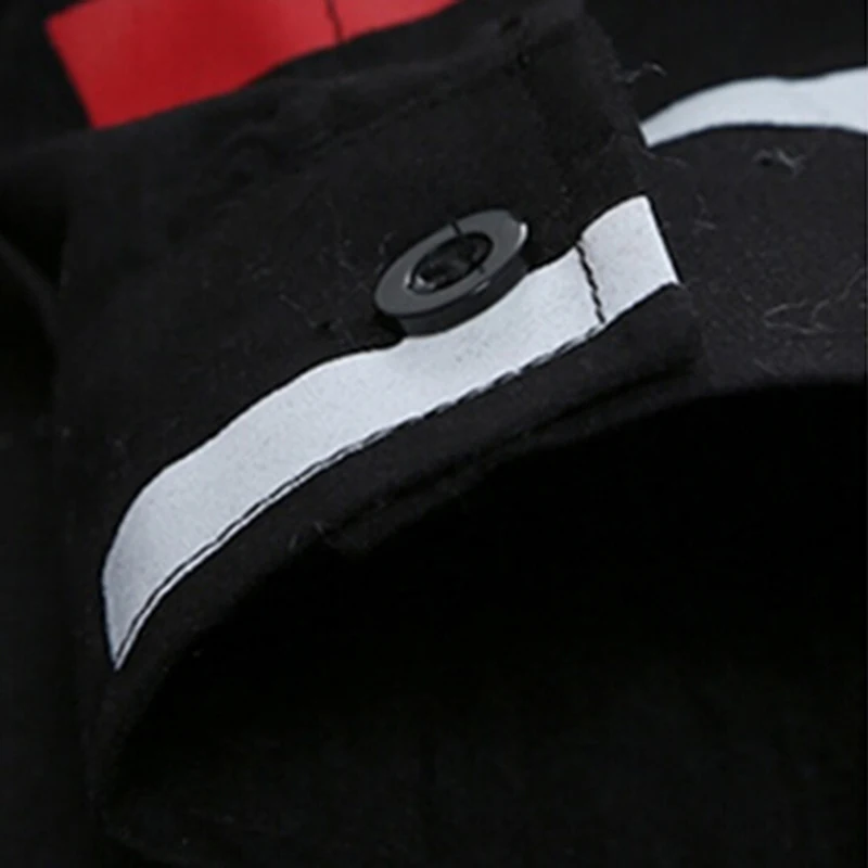 

Plus Size 3XL New Fashion Men Tops Shirts Slim Fit Long Sleeve Tees Male Irregular Stripes Shirts With Button