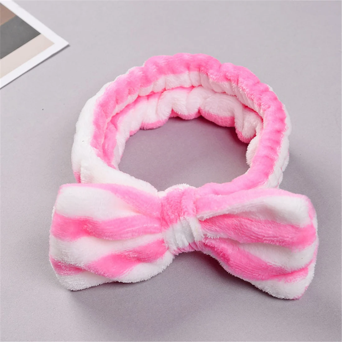

Colorful Women Bow Hair Band Fashion Letters Wash Face Headband Girls Head wear Hairbands Coral Fleece Hair Accessorie
