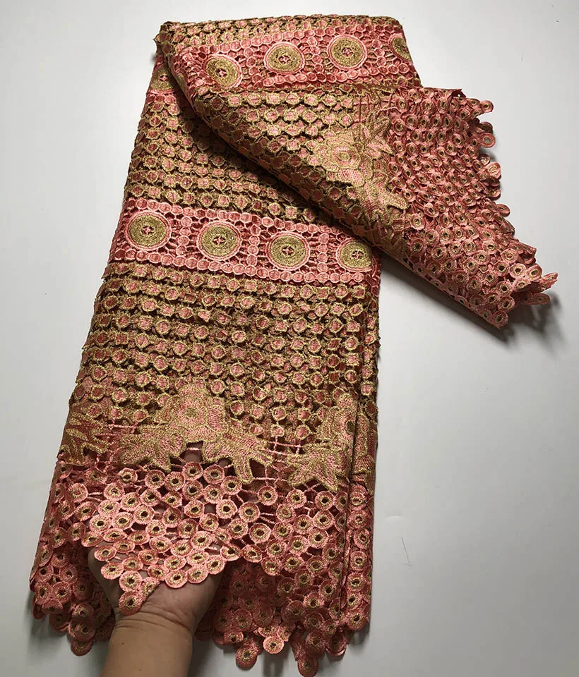 

Нигерийская гипюровая кружевная ткань, шнур высокого качества, африканская швейцарская вуаль, кружево, многоцветная вышивка, французская к...