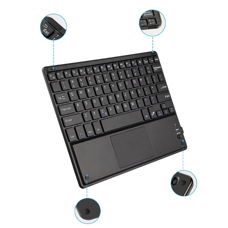 Универсальная тонкая портативная беспроводная клавиатура Bluetooth-Совместимость 3 0