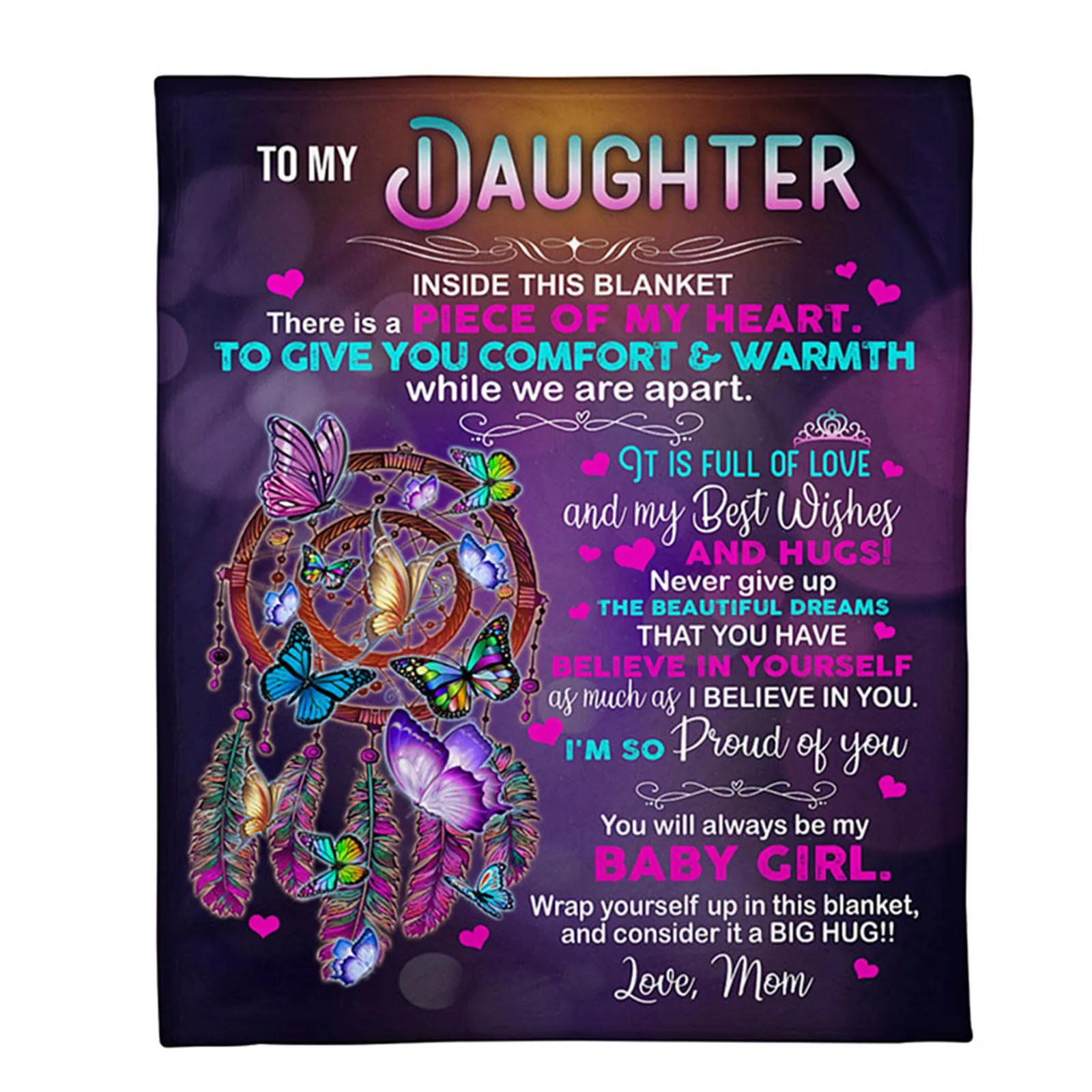 

Durable Special Gift For Daughter Dreamcatcher Sherpa Fleece Blanket Cozy Soft Plush Quilt Blanket Drop Shipping