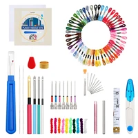 punch needle set 4 style punch needle embroidery kit stitching punch needle craft tool 50 color threads diy sewing accessories