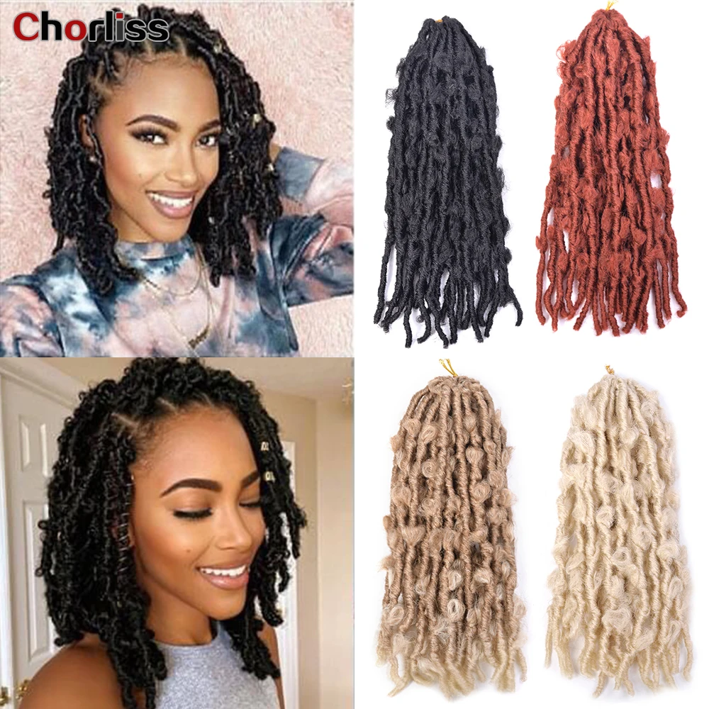 

Hair 12Inch Butterfly Locs Crochet Hair Distressed Butterfly Locs Crochet Braids Goddess Pre Looped Bob Locs Pre-Twist Braid