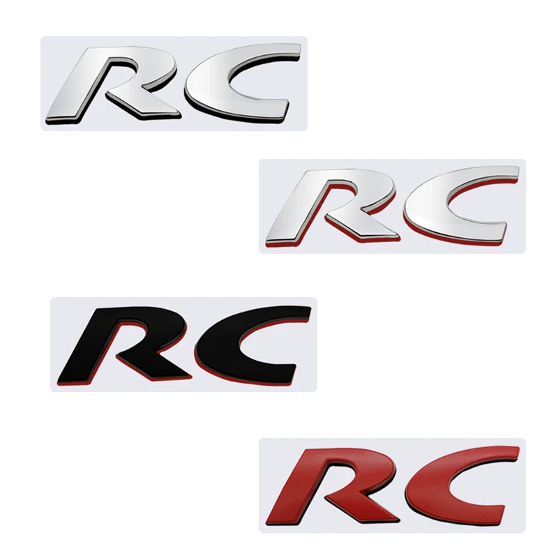 

3d metal Car Sticker RC Emblem Sticker Rear Trunk Sticker For Peugeot RC 206 207 208 308 408 508 5008 3008 4008 Car styling