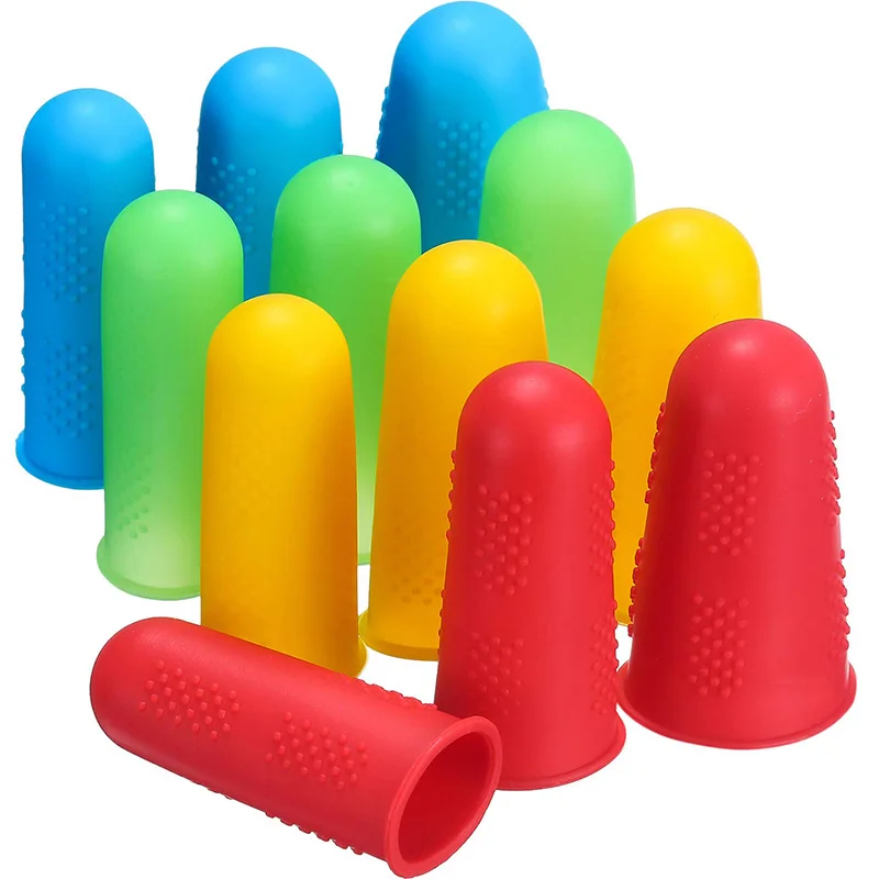 

12 шт. горячего расплава клея палец шапки Силиконовая защита пальцев для горячего расплава клея воск Смола канифоли Мёд клеи Скрапбукинг швейная в 3