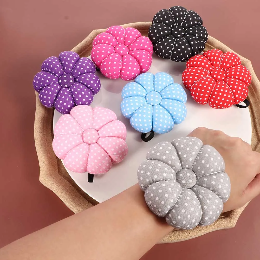 Швейная подушечка в форме тыквы хлопковая пуговица из ткани ремешок для вышивки