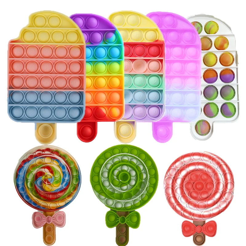 

New Push Bubble Fidget Antistress Toys Adult Kids Unicorn Dinosaur Pop Fidget Sensory Toy Autism Special Needs Stress Reliever