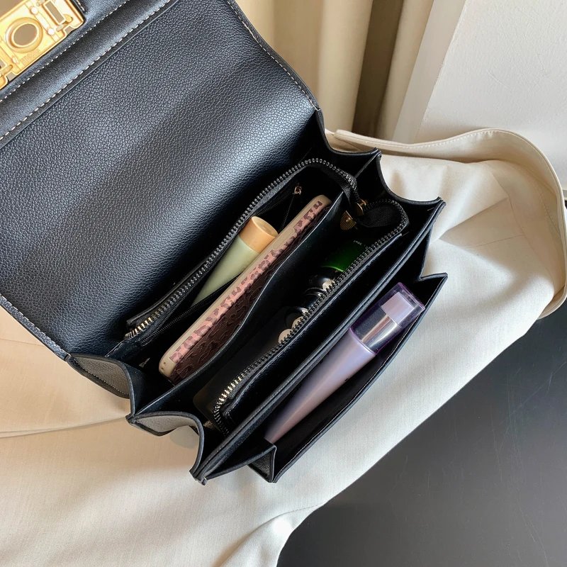 

Women's Solid Color Fashion Brand Shoulder Bag High-Quality PU Leather Ladies Handbags Retro Large-Capacity Ladies Diagonal Bags