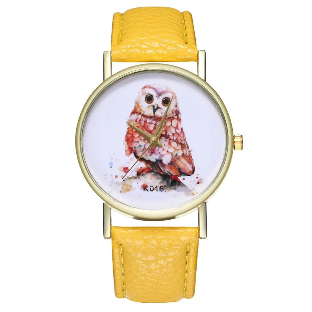 Милые девушки часы студент прекрасный браслет Сова узор кварцевые наручные в