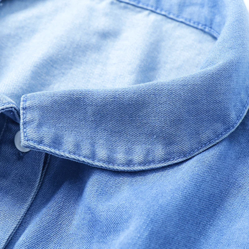 

Women Long Denim Dress Spring Autumn 2020 Korean Fashion Cute Single Breasted Long-sleeve Fit Flare BLue Jeans Dress Female
