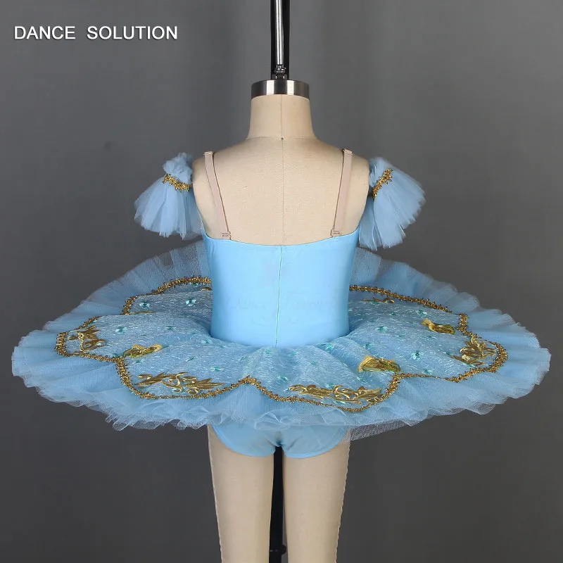 Топ и плиссированная Тюлевая пачка из спандекса небесно-голубого цвета