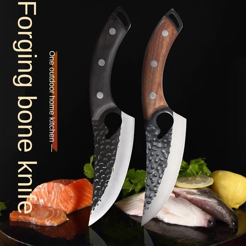 

Кованый нож для резки костей нож для резки мяса бытовой уличный нож для резки костей для резки мяса