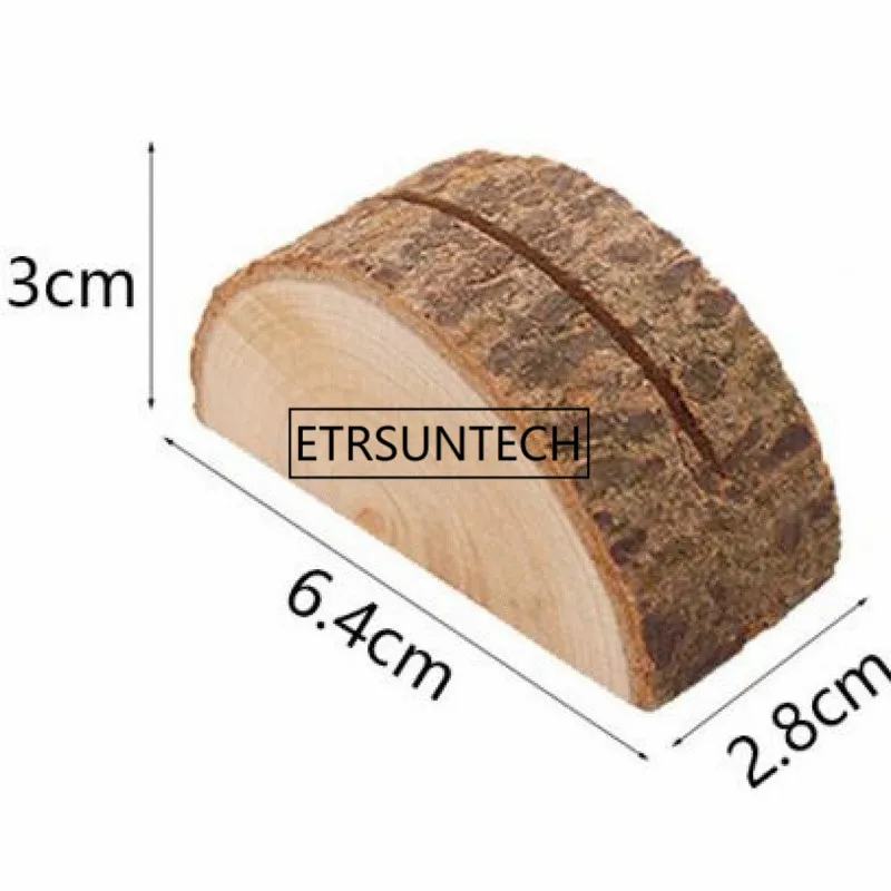 

200pcs Wood Card Holder Pile Name Place Card Photo Menu Holder Semicircular Number Clip Stand Party Wedding Decoration