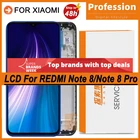 100% Оригинальный 6,53 дюймовый IPS дисплей с рамкой для Xiaomi Redmi Note 8 Pro ЖК-сенсорный экран Note 8 дигитайзер в сборе запасные части