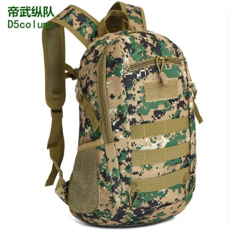 

D5column x9255 Tactical Bag Outdoor Sports Backpack Unisex Hiking Camouflage Nylon Schoolbag Military Bag