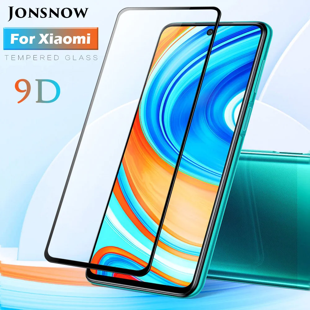 Закаленное стекло 9D для Xiaomi Redmi Note 9S 9 Pro полноэкранное Защитное 9A 9C