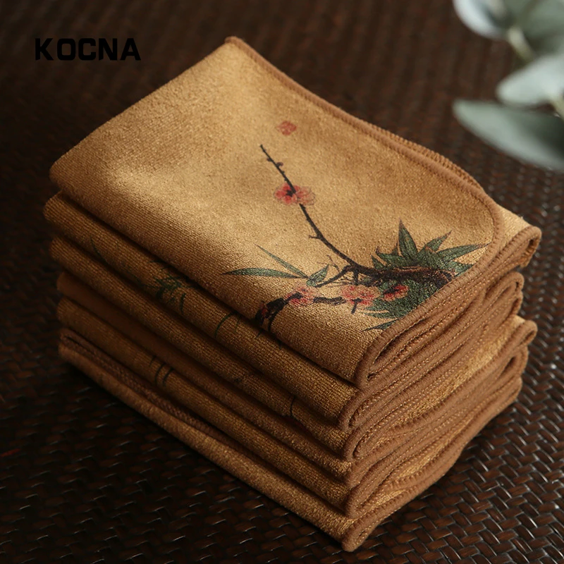

Tea Towel Painted Tea Cloth Absorbent Rag Thickened Table Cleaning Cotton Household Kitchen Cleaning Cloth Dish Cleaning Towels