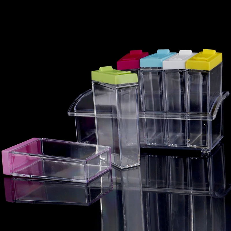 Акриловая прозрачная банка для специй крышка коробка приправ 6 шт./компл.