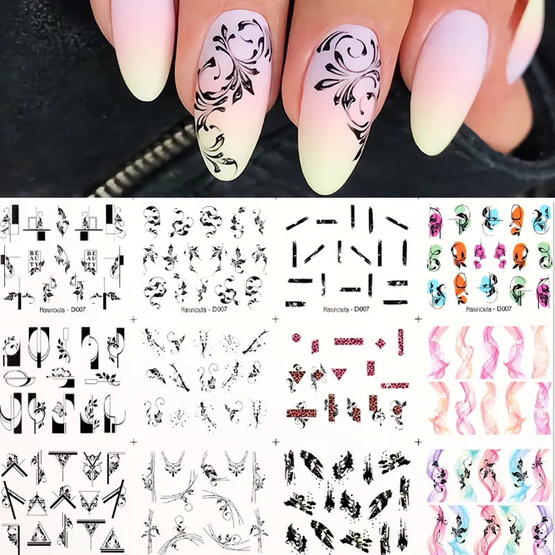 12Pcs Spring Colorful Floral Leaves Flowers Water Decals Stickers For Nails Butterfly Fruit Sliders DIY Manicures Accessories | Красота и
