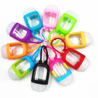 30ml mini cute empty bottle portable traveling refillable bottle silicone protective cover hand sanitizer perfume holder