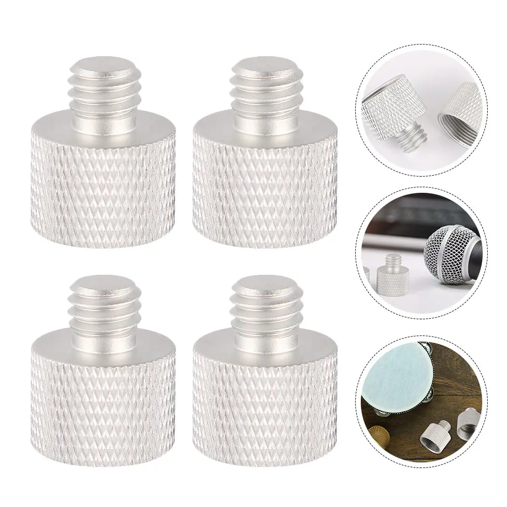 

4 Sets Mic Stand Adapter Durable Prime 5/8 to 3/8 Sturdy Adapter Screw Converter