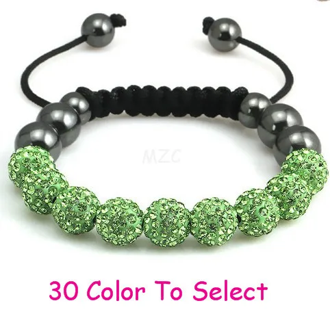 Женский браслет ручной работы + Бесплатная доставка подарок. 10 мм Зеленый диско