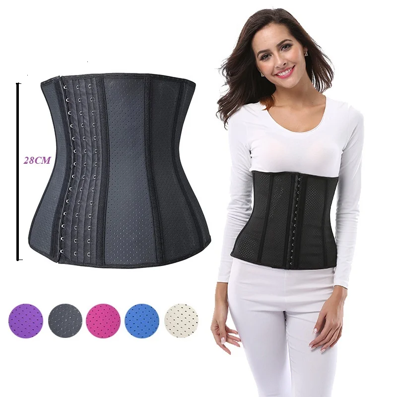 Латексный тренировочный корсет для талии пояс 9 стальных костей Корректирующее