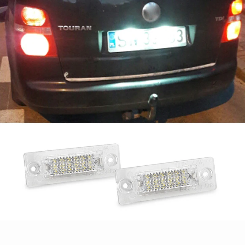 Лампа для номерного знака 18 светодиодов 12 В Skoda VW Touran Transporter T5 Jetta Caravelle Eurovan Passat