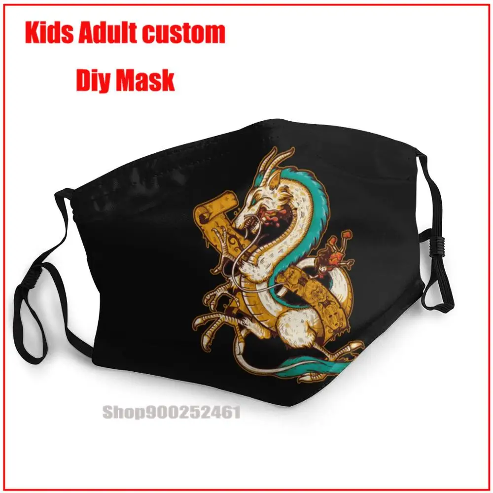

Spirited Away Spirited Crest Dragan Spirit DIY face maks fashion washable reusable face mask kids mouth mask with design funny