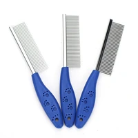 pet dog cat metal double row teeth brush grooming hair comb rake tool useful dog grooming cat brush
