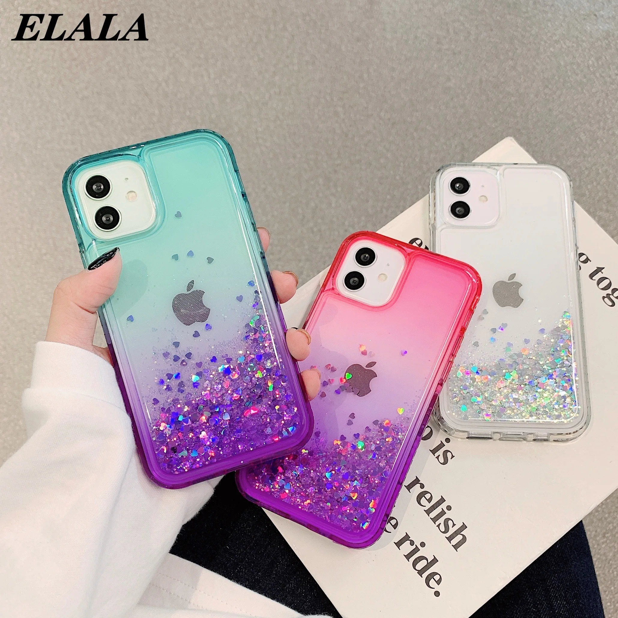 

Dynamic Liquid Quicksand Gradient Phone Covers for iPhone 13 Pro Max 12 11 Mini XR XS 6 7 8 Plus SE 2020 Shockproof Glitter Case