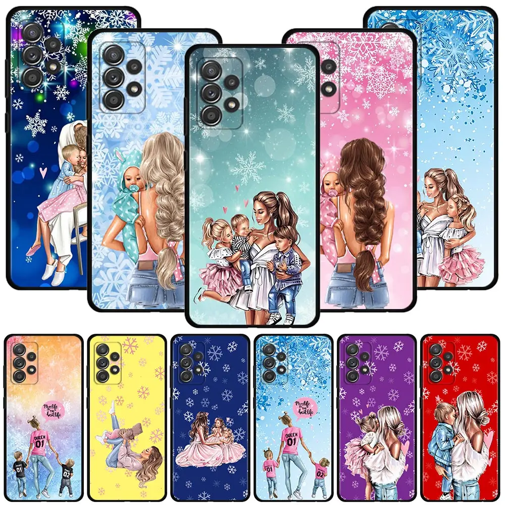 Супер мама Снежный Рождественский чехол для Samsung Galaxy A51 A71 A41 A31 A11 A01 A12 A21s A52 A32 A02s A72