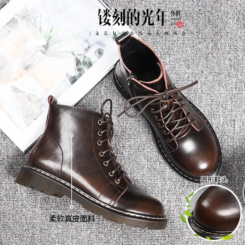 2021 Female Martin Boots Kawaii Japanese Cute Anime Lolita Ankle Boot Shoes Women Harujuku Cosplay Feminine Low Heel Lace Up