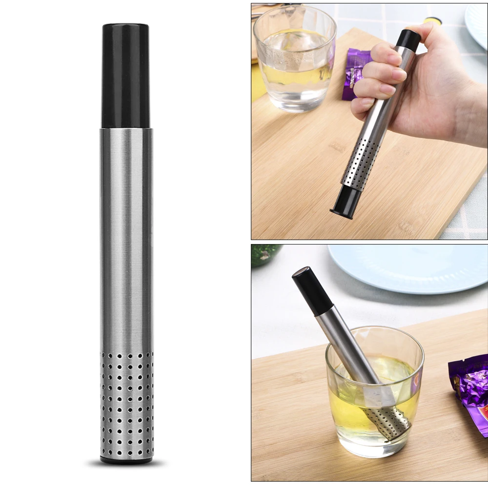 Нержавеющая сталь Чай Infuser Фильтр Stick многоразовые Кофе отрывными листами