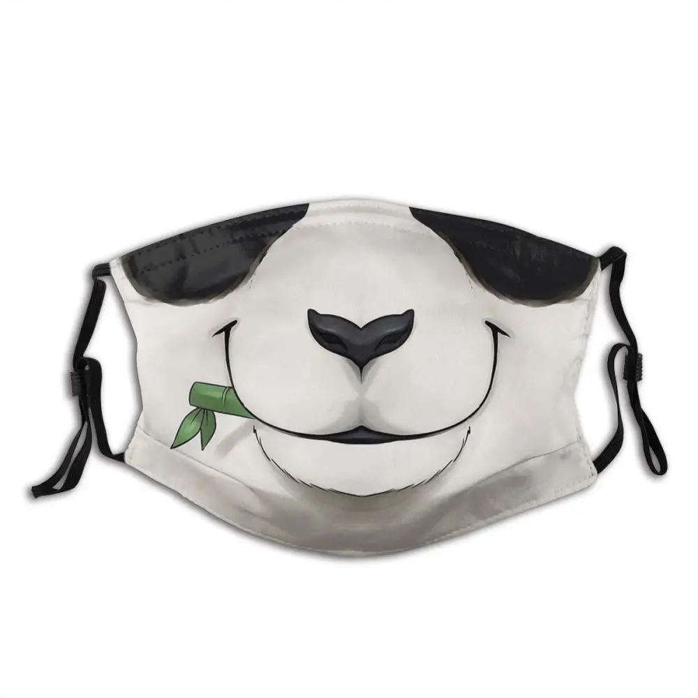 

Emotive Happy Bamboo Panda Reusable Trendy Mouth Face Mask Anti Wind Dust Proof with Filters Winter Protection Cover Muffle
