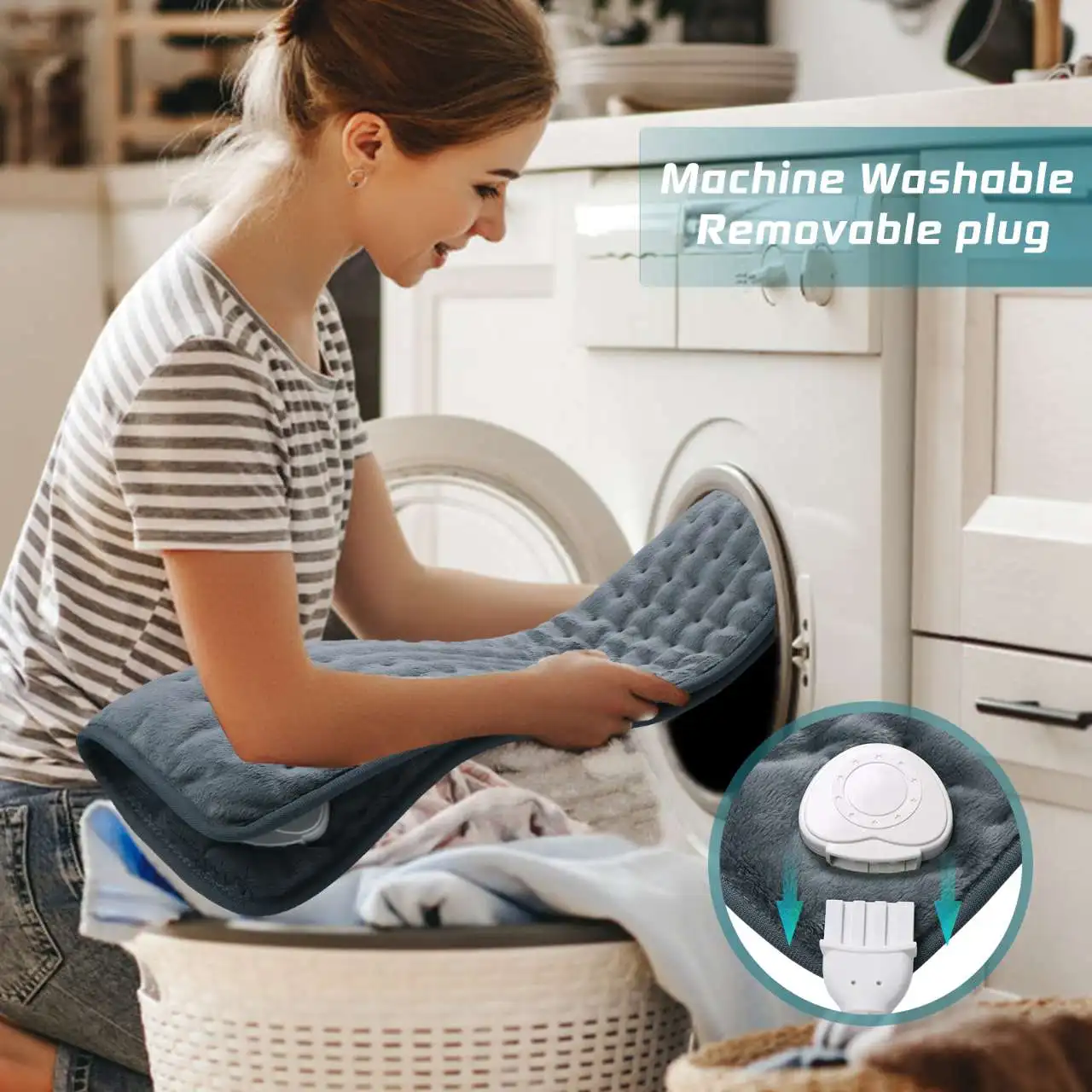 

60 * 30cm Microplush Electric Heating Pad for Abdomen Waist Back Pain Relief Winter Warmer 4 Heat Controller Fast Ship