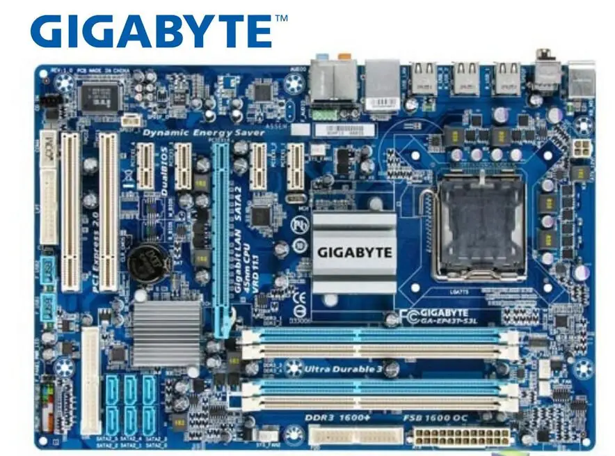 Оригинальная Материнская плата Gigabyte GA EP43T S3L DDR3 LGA 775 б/у материнская для