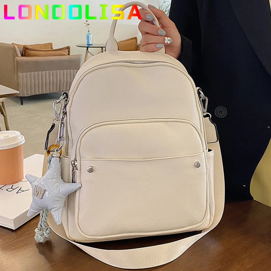 Вместительный рюкзак из искусственной кожи на молнии для девочек подростков| |